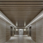 Mill work on ceiling of all common resident floors by Capital Contractor Services