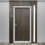 Capital cladded doors and new door frames with accent lighting and smart locks for each unit in all resident corridors