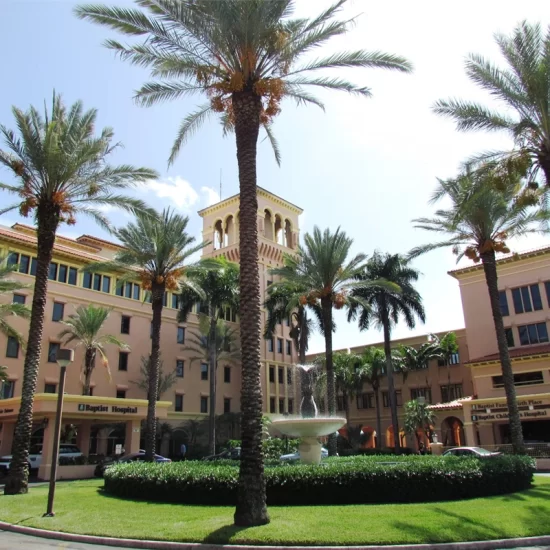 Baptist Hospital, Kendall Campus, was painted waterproofed and restored by Capital Contractor Services