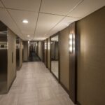 Elevator lobby at Flamenco Towers