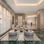 Lobby at Grove Hill renovated by Capital Contractor Services