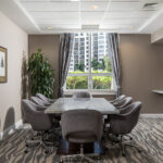 Conference room at Three Tequesta, renovated by