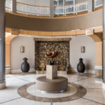 Custom renovation of the Three Tequesta lobby in Miami, FL by Capital Contractor Services