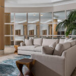 Seating area at Three Tequesta renovated by Capital Contractor Services