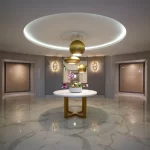 Elevator lobby renovated by capital