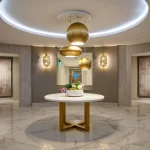 Elevator lobby renovated by capital