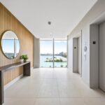 Elevator foyer on resident level renovated by Capital Contractor Services