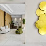 Elevator lobby with artwork renovated by Capital Contractor Services
