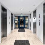 Garage elevator lobby renovated by Capital Contractor Services