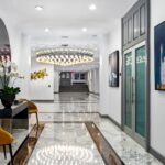 Capital Contractor Services repainted the walls and ceilings of Costa Brava's mezzanine to create a modern look