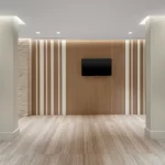 Millwork and stone on walls of mailroom renovated by Capital Contractor Services