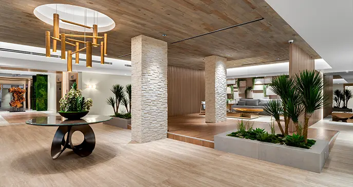 miami beach condo lobby renovation by capital contractor services