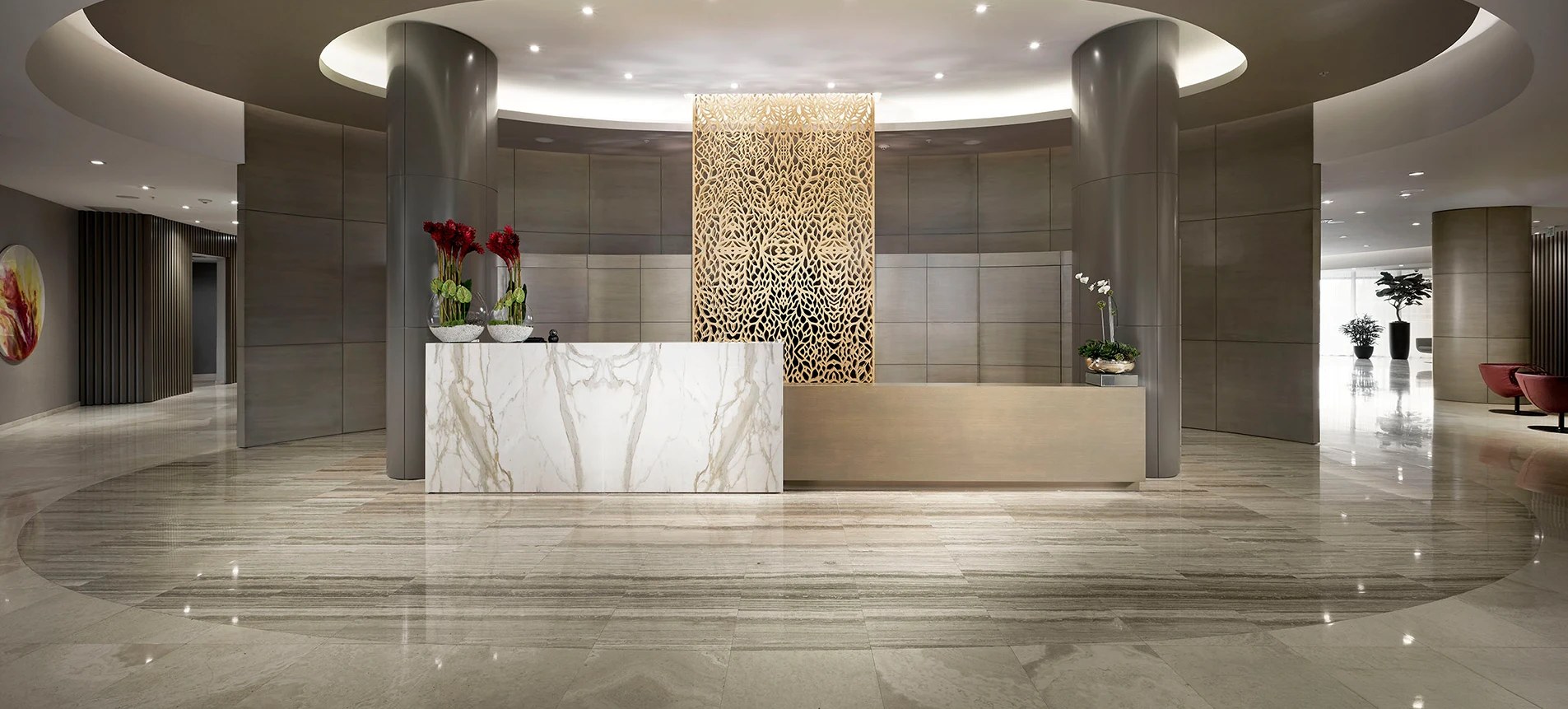 Harbour House lobby renovated by Capital Contractor Services