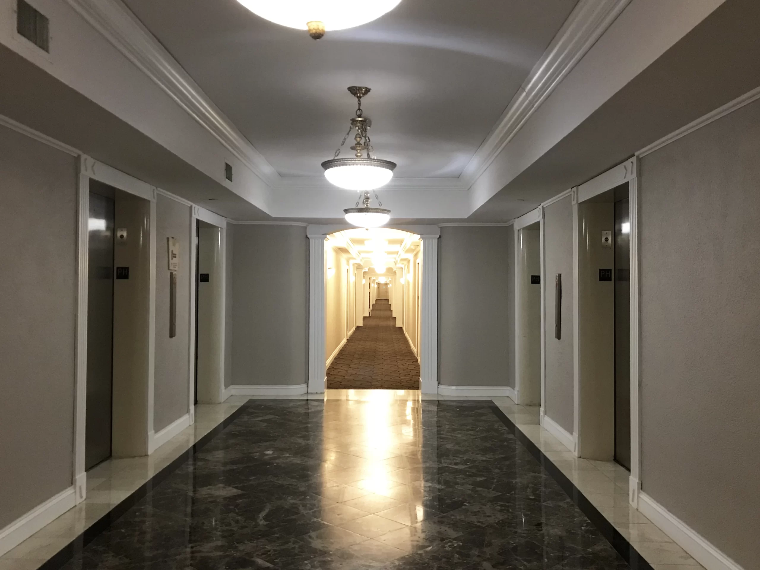 roney palace resident hallway before