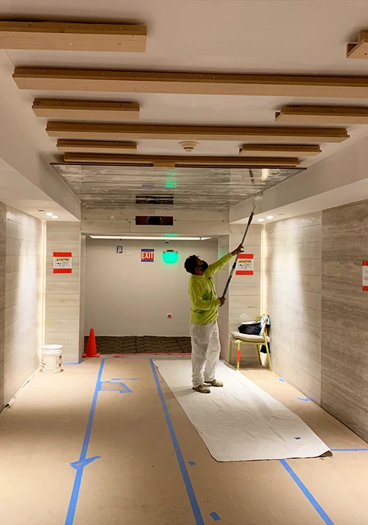 Member of the Capital team during an interior renovation