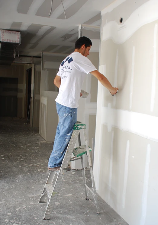 Capital team working on an interior renovation