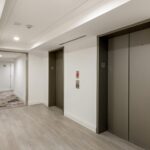 Refinished elevators at the Carlton Condominiums