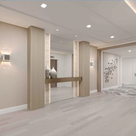 The Carlton of Boca Raton hallway rendering