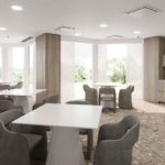 Rendering of the Card room at North Tower at The Point to be renovated by Capital Contractor Services