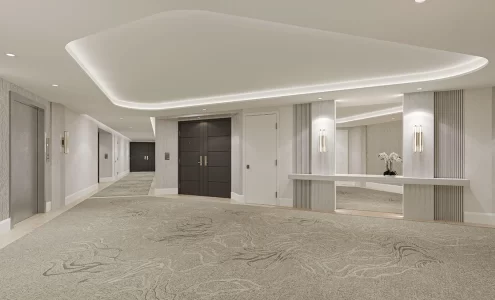 Rendering of the Chalfonte Condominium hallways