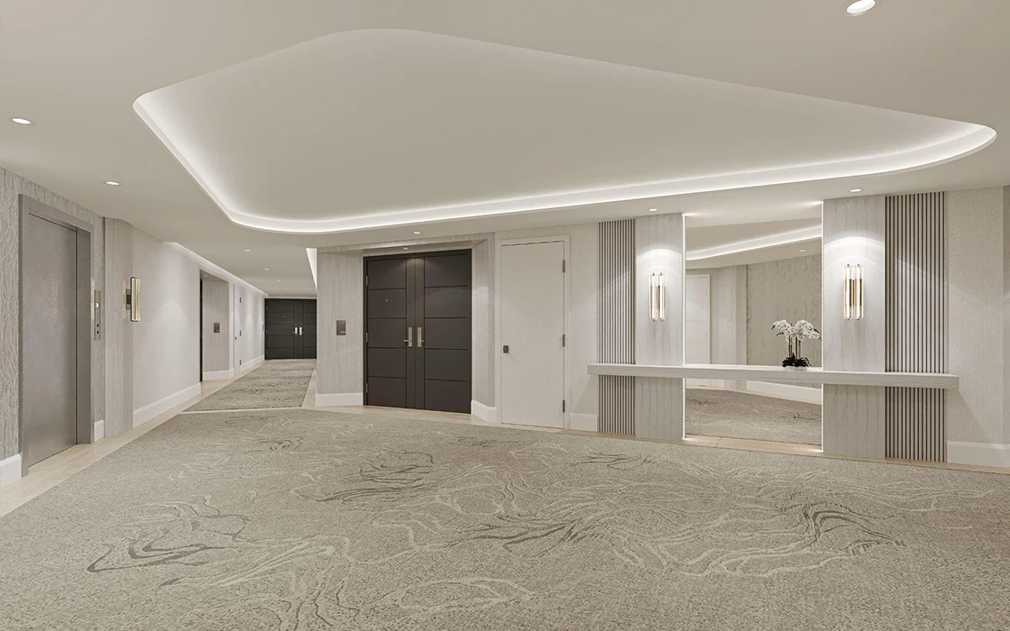 Rendering of the Chalfonte Condominium hallways