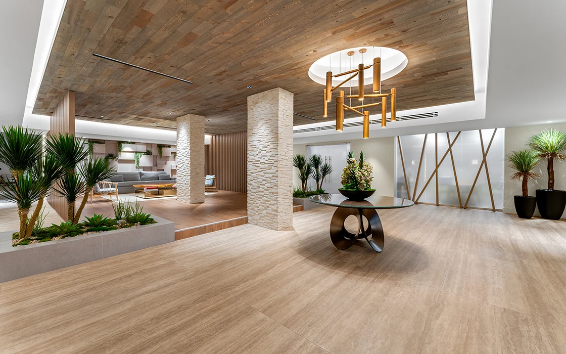 Lobby at the roney palace renovated by Capital Contractor Services