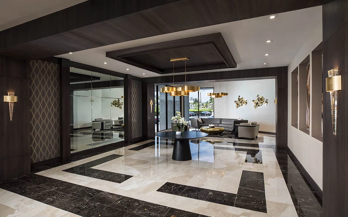 Waterview lobby renovated by capital contractor services