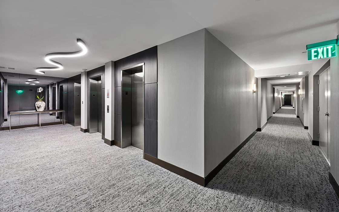 THE WAVERLY PENTHOUSE CORRIDOR RENOVATED BY CAPITAL CONTRACTOR SERVICES